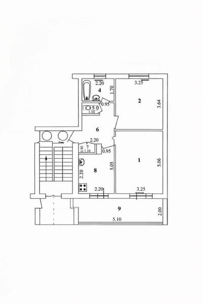 2х комнтаная квартра 77 серия адрес Тузель 1