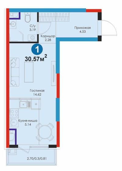 Выгодная инвестиция! 1-комнатная квартира с высоким спросом