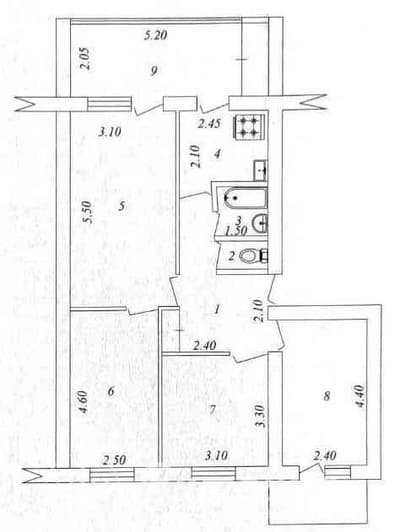 4х комнатная квартира