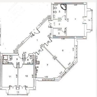 Новостройка Юнусабад 4х ком. 187м² коробка отличная планировка