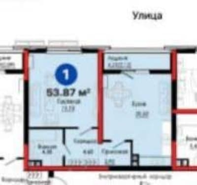 NG JOMIY.  2 х комнатная. Каробка 54 м2 . Олмазор район