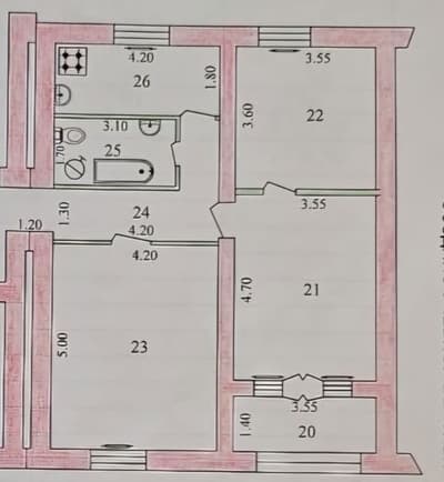 Продаю квартиру 3/1/2 кирпич. Ул Жаркурганскый.