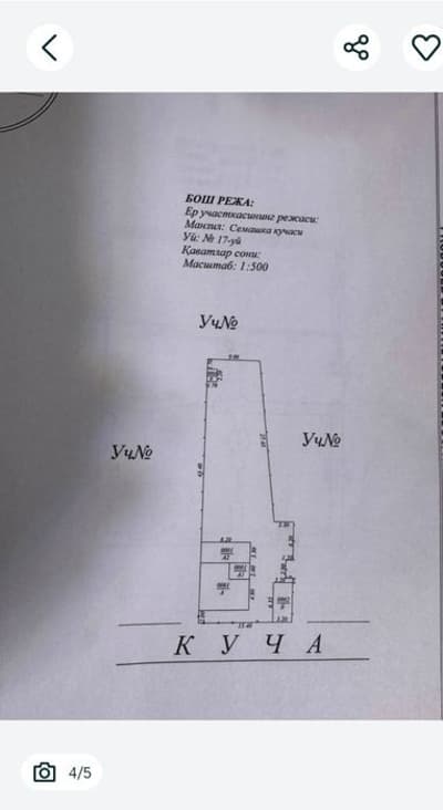 Мирзо улугбек тумани Кора сув 6 да ховли ер хисобида сотиладили
