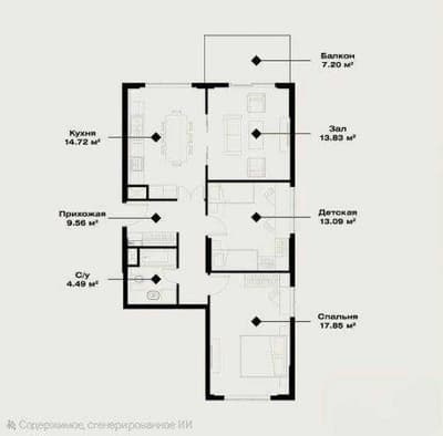 Продается 3х Комнатная ЖК Oz Mahal  Аккурган Мирзо Улугбек