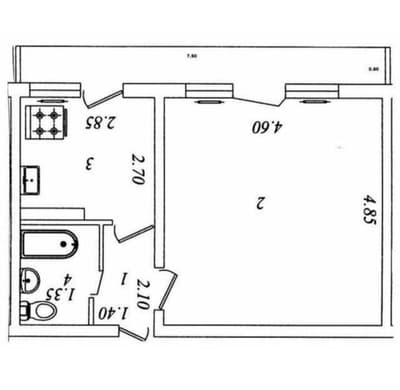 Продается квартира в Мирабадском районе 1ком в 2х комнатную 42м2