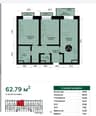 Продажа 2-комн. кв. 62.79 м² — Terminal TJM
